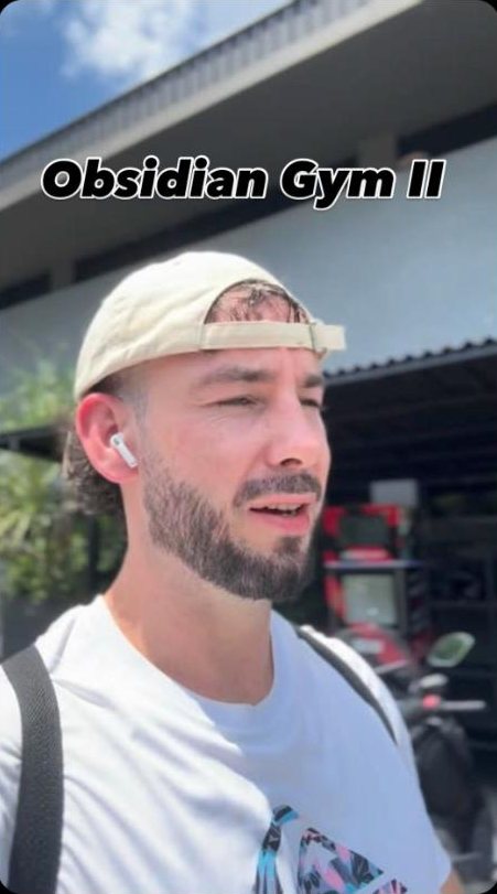 Conor outside a gym in Bali